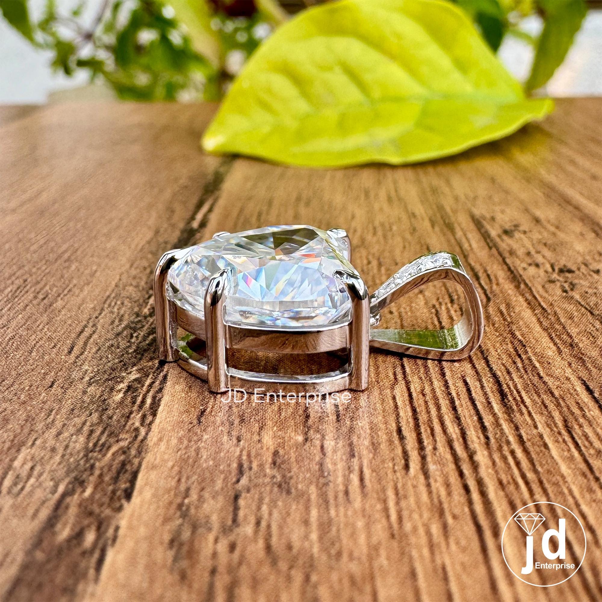 9.00 CT Big Heart Shape Moissanite Pendant, Large Solitaire Charm Pendant for Necklaces, Anniversary/Bridesmaid Gifts, Daily Wear Jewelry