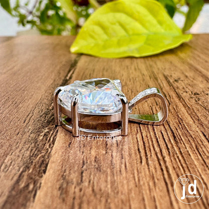 9.00 CT Big Heart Shape Moissanite Pendant, Large Solitaire Charm Pendant for Necklaces, Anniversary/Bridesmaid Gifts, Daily Wear Jewelry