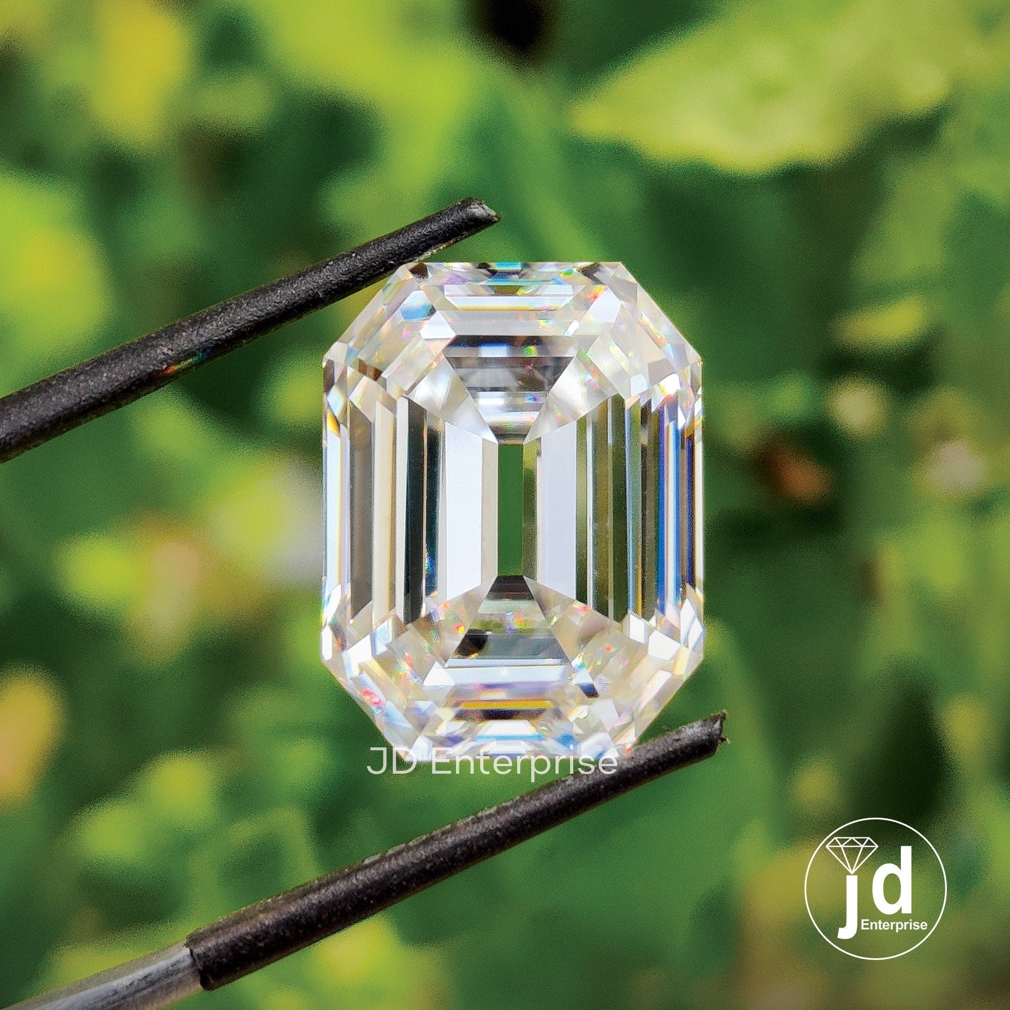 12.30 CT Colorless Emerald Old Mine Cut Loose Moissanite for Engagement Ring, Wedding Ring or Pendant, Excellent Cut Handcrafted Moissanite