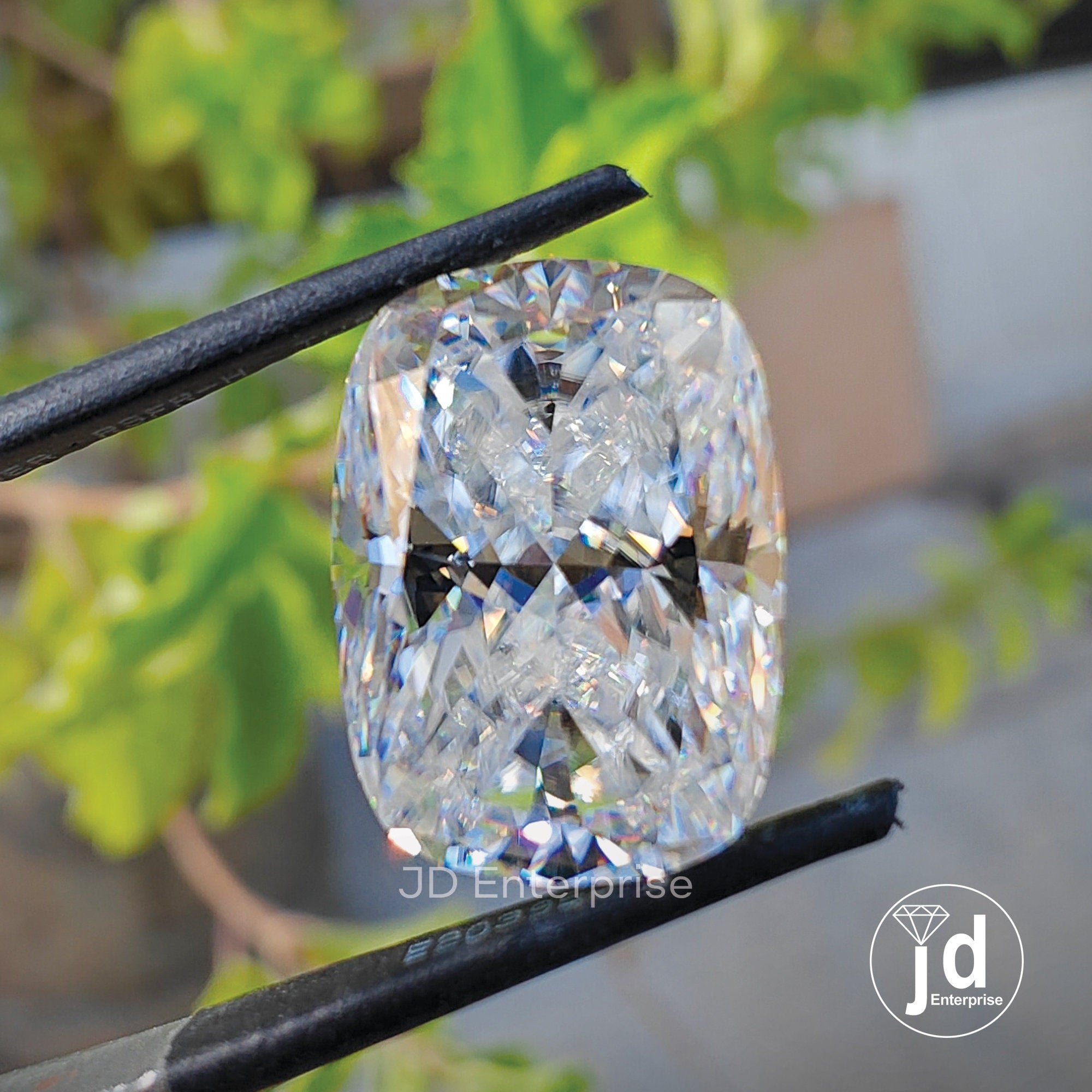 Stunning 7.26 CT Colorless Elongated Cushion Cut Handcrafted Moissanite for Engagement Ring/Wedding Ring or Jewelry Making, Loose Moissanite