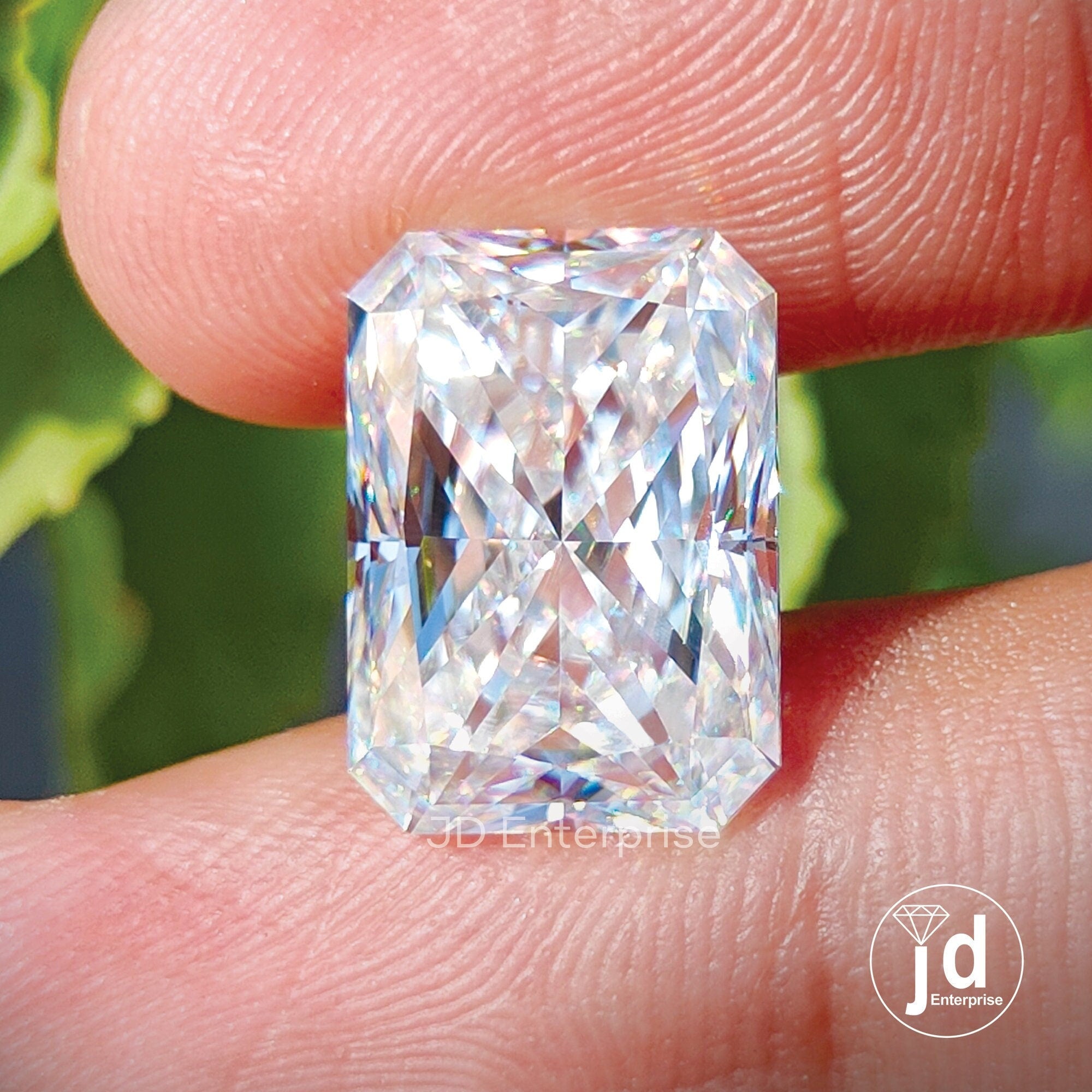 7.50CT Sparkling Radiant Cut Loose Moissanite for Customize Jewelry, Crushed Ice Moissanite for Engagement Ring, High Quality Big Moissanite