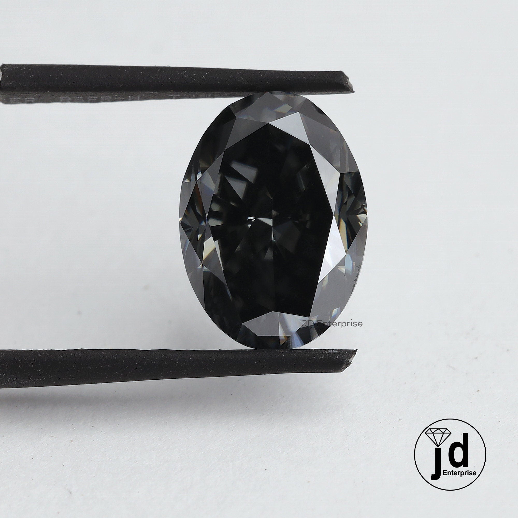 4.17 CT Dark gray Loose Oval Cut Moissanite / Oval Loose for Engagement Jewelry / Handcrafted Moissanite Loose For Solid Gold Jewelry