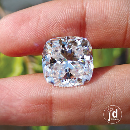 Luxurious 14.50 CT Colorless Big Cushion Cut Loose Moissanite for Making Classic Jewelry Wedding/Engagement Ring or Gold Jewelry