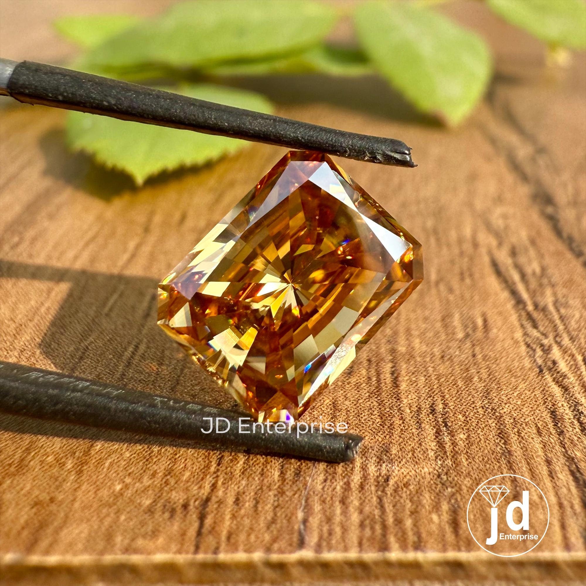 3.50 CT Sparkling Radiant Cut Loose Moissanite for Customize Jewelry, Crushed Ice Moissanite for Engagement/Wedding Ring