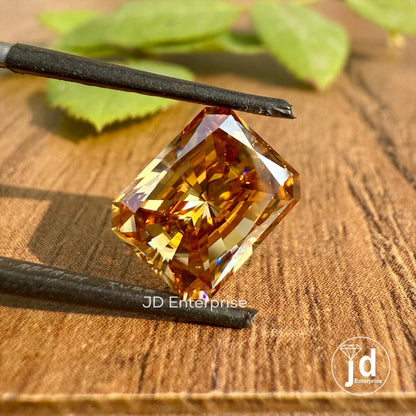 3.50 CT Sparkling Radiant Cut Loose Moissanite for Customize Jewelry, Crushed Ice Moissanite for Engagement/Wedding Ring