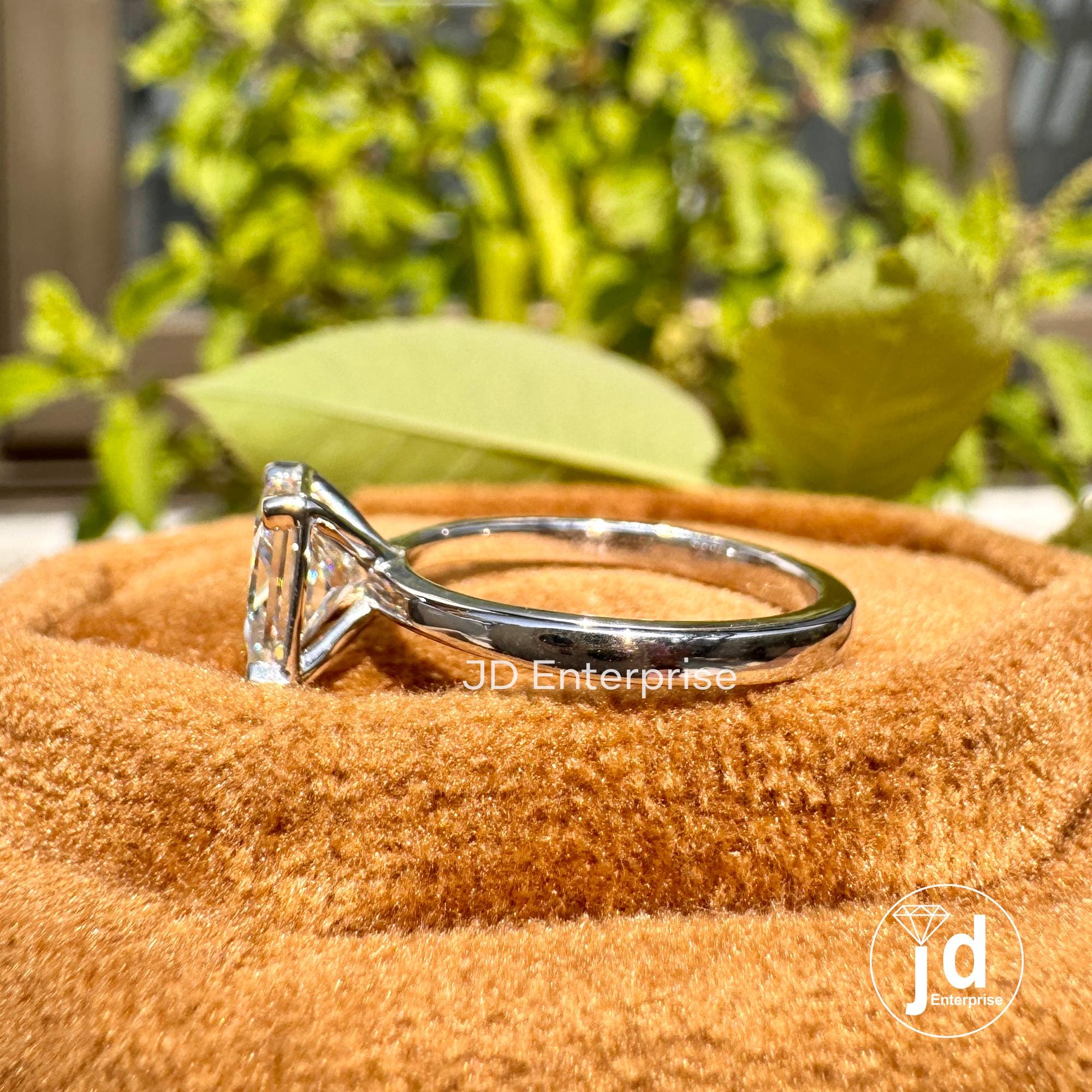 1.25 CT Princess Cut Moissanite Engagement Ring, Solitaire Wedding Ring, Princess Cut Moissanite Ring, Anniversary Gift Ring, Ring for Women