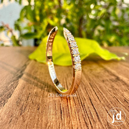 Colorless Open Gap Unique Engagement Claw Band, Wedding Matching Stacking Band for Women, Spacer Half Eternity Band, Cuff Engagement Band