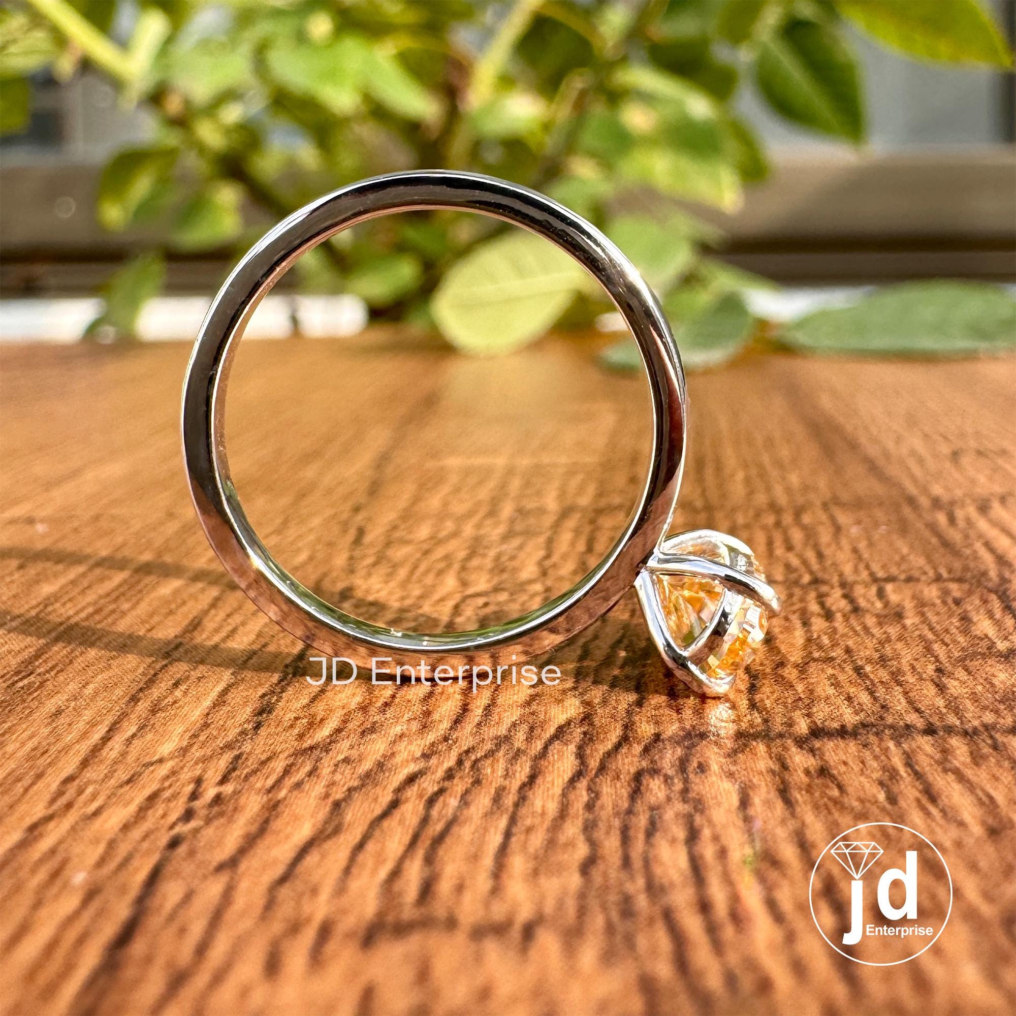 Oval Engagement Ring, Moissanite Wedding Ring for Women, 1 CT Champagne Oval Moissanite Solitaire Ring, Anniversary Gift Ring, Propose Ring