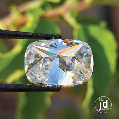 Stunning 7.26 CT Colorless Elongated Cushion Cut Handcrafted Moissanite for Engagement Ring/Wedding Ring or Jewelry Making, Loose Moissanite
