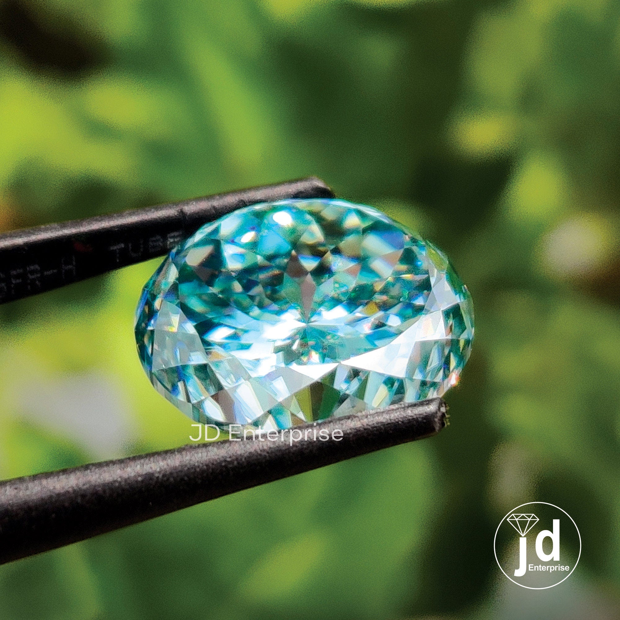 7.68CT Unique Portuguese Cut Blue Loose Moissanite for Engagement Ring, Vintage Moissanite Jewelry Making Stone, Anniversary Gift for Her