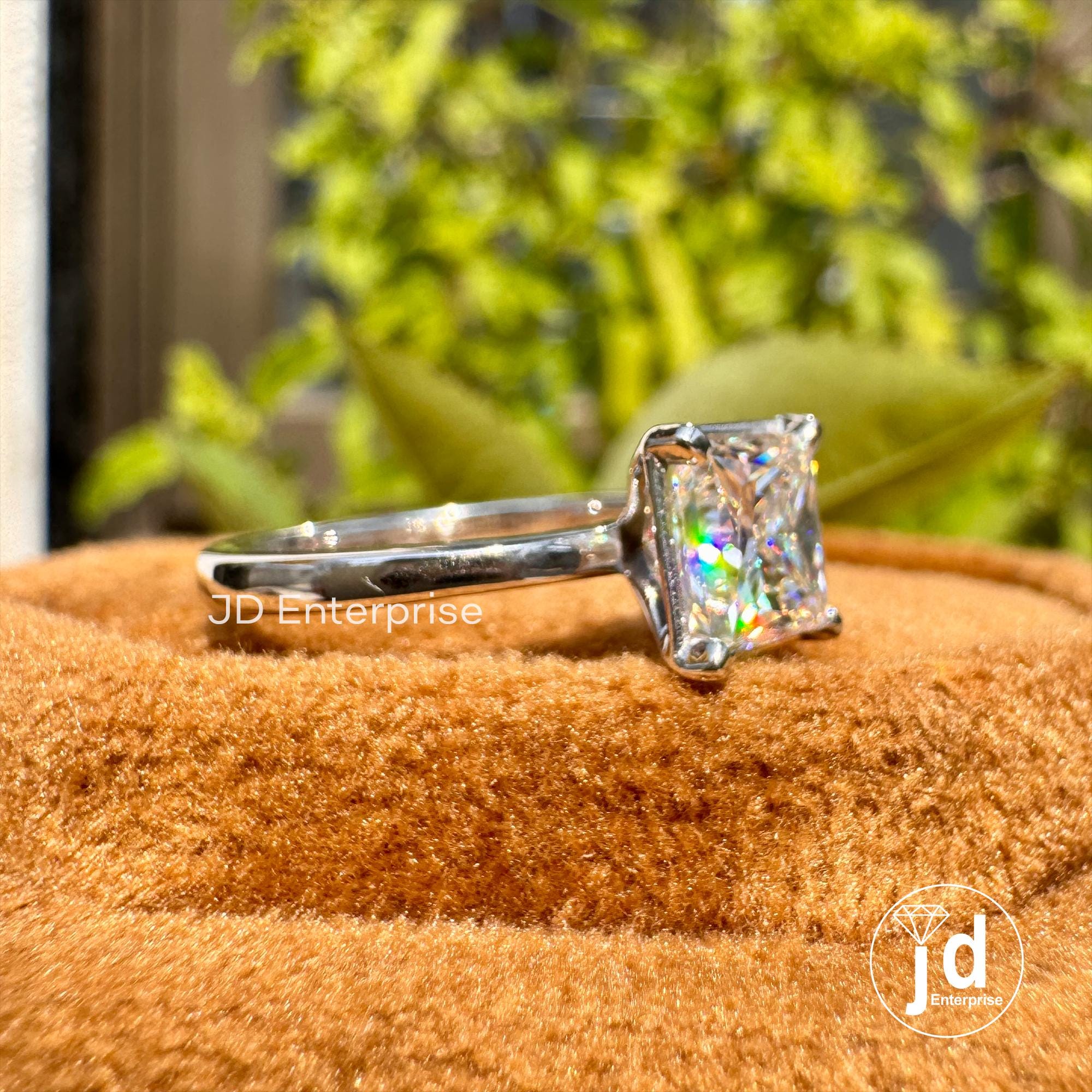 1.25 CT Princess Cut Moissanite Engagement Ring, Solitaire Wedding Ring, Princess Cut Moissanite Ring, Anniversary Gift Ring, Ring for Women