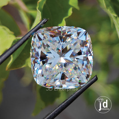 Luxurious 14.50 CT Colorless Big Cushion Cut Loose Moissanite for Making Classic Jewelry Wedding/Engagement Ring or Gold Jewelry