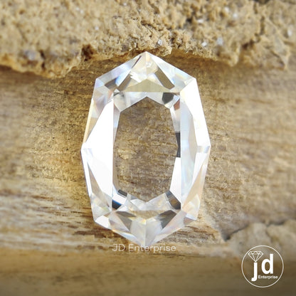 2.0 CT Octagon Portrait Cut Loose Moissanite for Engagement Ring, Antique Moissanite for Custom Jewelry, Anniversary Gift, Handcrafted Stone