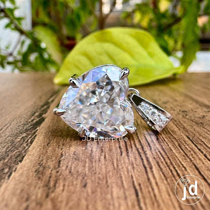 9.00 CT Big Heart Shape Moissanite Pendant, Large Solitaire Charm Pendant for Necklaces, Anniversary/Bridesmaid Gifts, Daily Wear Jewelry