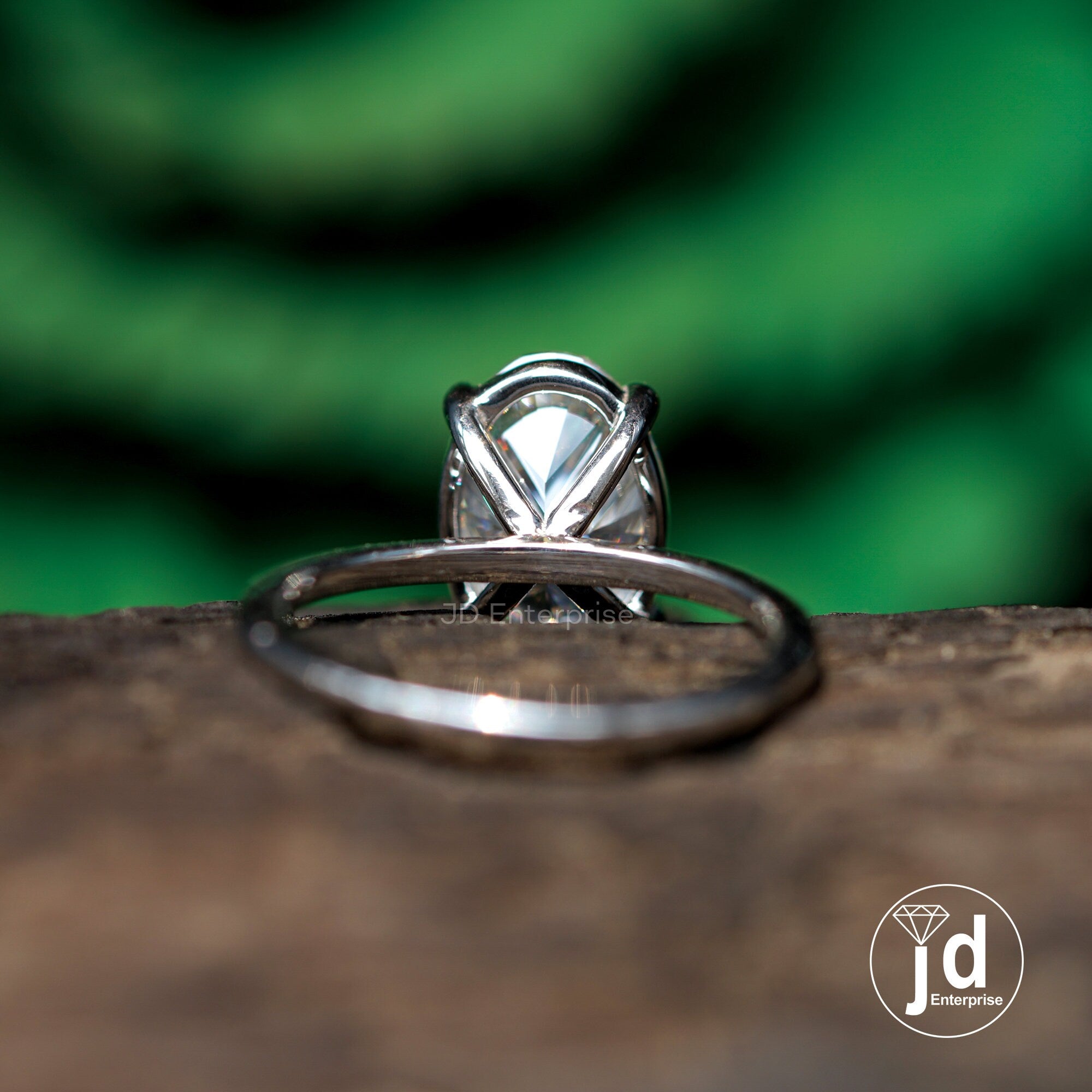 Oval Cut Moissanite Engagement Ring, Oval Solitaire Moissanite Ring, White Gold Ring, Anniversary Gift Ring, Bridal Ring, Daily Wear Ring
